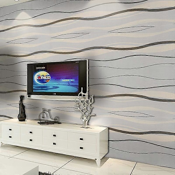 Livingandhome 10m Tapet Modern Geometrisk Böjd Linjär Vardagsrum Sovrum Tapet