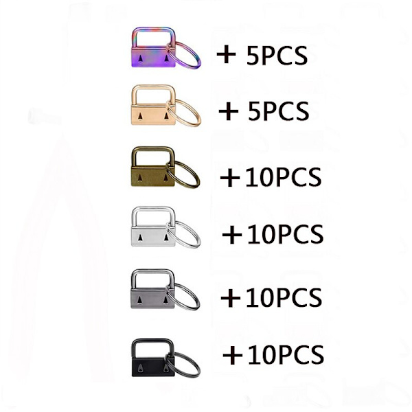 10/60 kpl Avainnauha Avaimenperä Tarvikesetti Kääntyvät Lukot Värikäs Avaimenperän Pohja, Avaimenperän Pohja Rannekkeiden Avaimenperän Valmistukseen 10pcs3