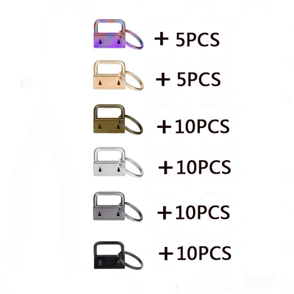 10/60 STK. Nøglesnors Nøglering Hardware Sæt Drejelige Karabinhager Farverig Nøglevedhæng, Nøglering Vedhæng Hardware til Armbånd Nøglering Fremstilling 10pcs