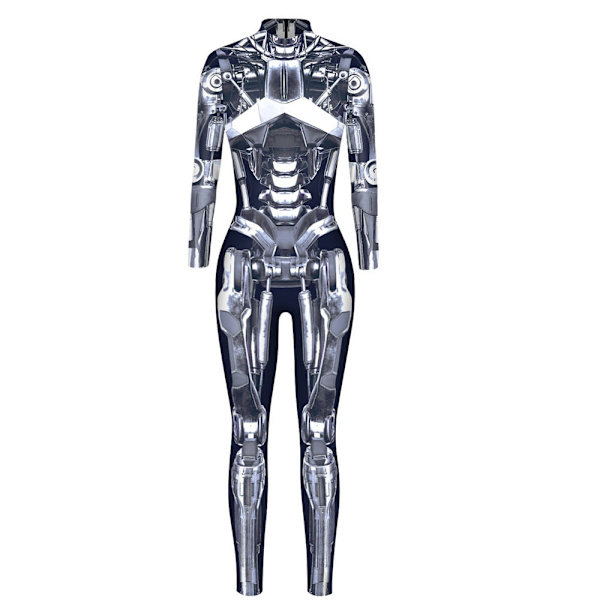 Robot Punk Jumpsuit Catsuit Sexet Cosplay Kostumer Zentai Halloween Bodysuit til Kvinder 27 M