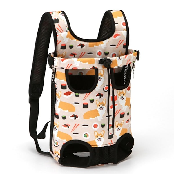 Högkvalitativ Djurbärarryggsäck Hopfällbar Hund Kattväska Canvas Denimväska För Liten Hund Kattbärare Mode Harnes De Perro Mochila Flamingo L