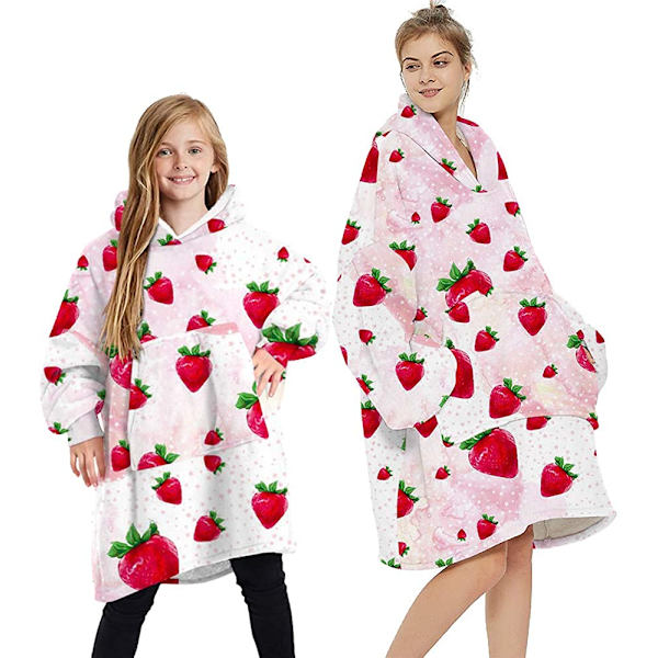Loalirando Oversized Hupparipeitto Pehmeä Fleece Hupparipeitto Naisille Miehille Lapsille Puettava Huppupeitto Isollla Taskulla Grey - Sheep One Size
