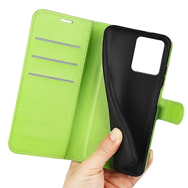 För HMD Skyline Fodral Litchi Textur Stötsäkert Läder Plånbok Telefonfodral - Blå Green