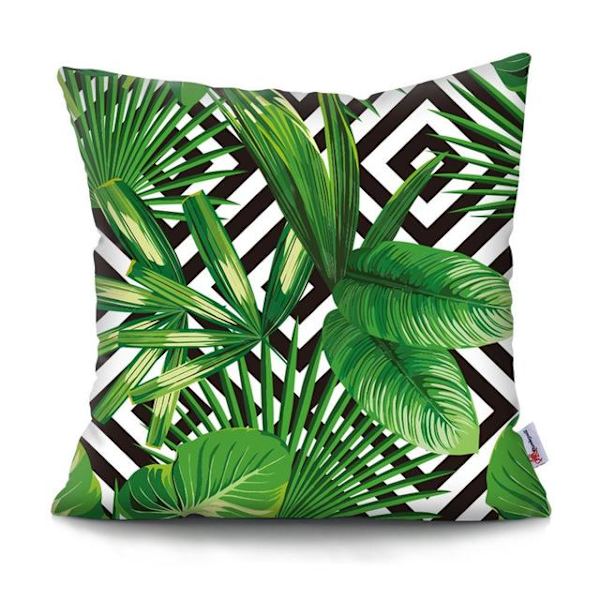 Blomster Putetrekk dekorativ pute Tropisk plante papegøye putetrekk dekorativt putetrekk for sofa Putetrekk 45x45cm BZZD1T103