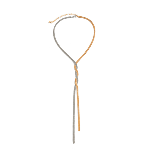 Lang Slangeben Kæde Halskæde Sexet Design Tassel Halskæde Gold 5508