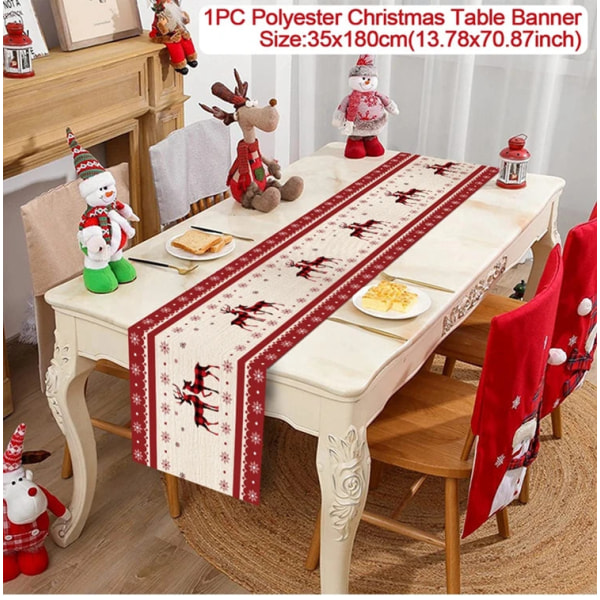 Julbordslöpare God Jul Dekorationer 2023 För Hem Duk Navidad Noel Kerst Julklappar Nyår 2024 Natal polyester 8 as picture