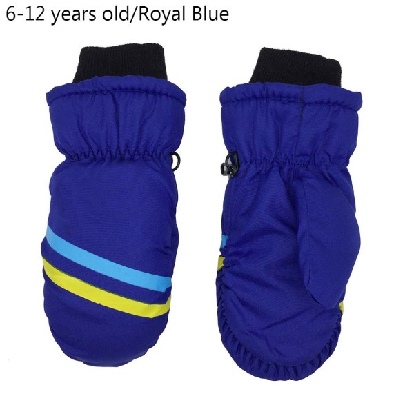 1 par Nya Mode Barn Vinter Snö Varma Handskar Pojkar Flickor Skidhandskar Vindtäta Vattentäta Tjocka Vantar Håller Fingrarna Varma 6-12 years old6 One Size