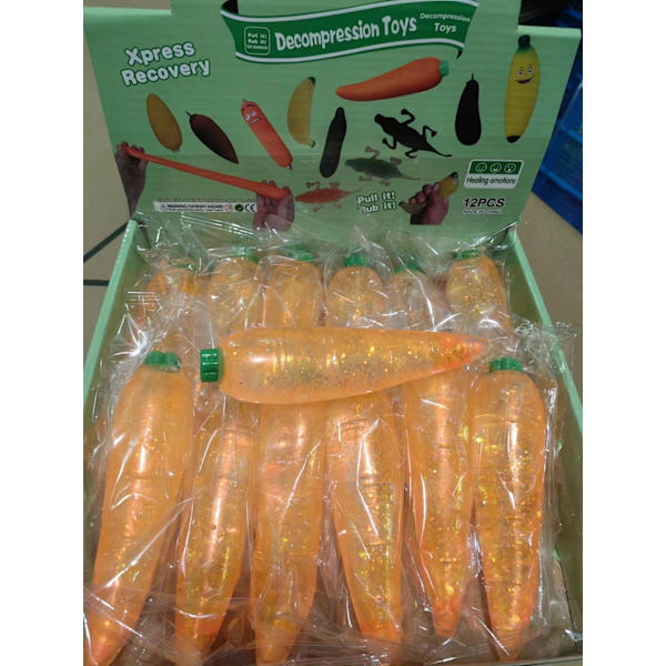 Ny Malt Socker Klämleksak Dekompressionsleksak Långsam Återhämtning Malt Socker Massa Stress Relief Boll Tryckreducerande Leksak Malt sugar carrot