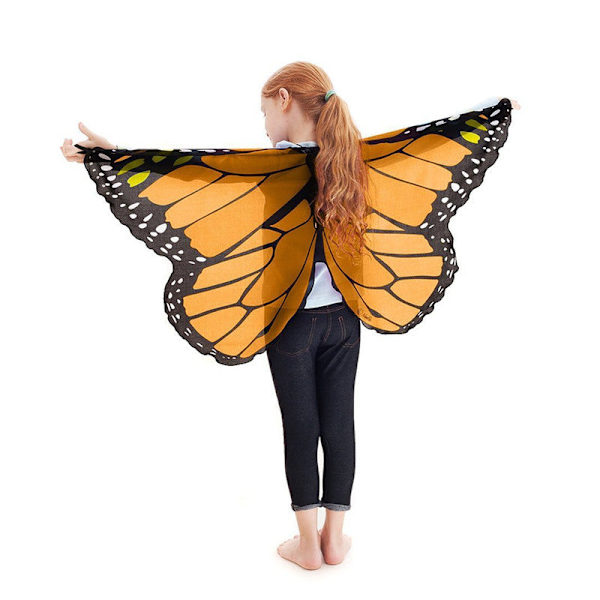 Sago prinsessa cosplay kostym Fjärilsvingar Sjal Cape Stola Barn Pojkar Flickor Halsduk Omlott accessoarer Style-2 One Size
