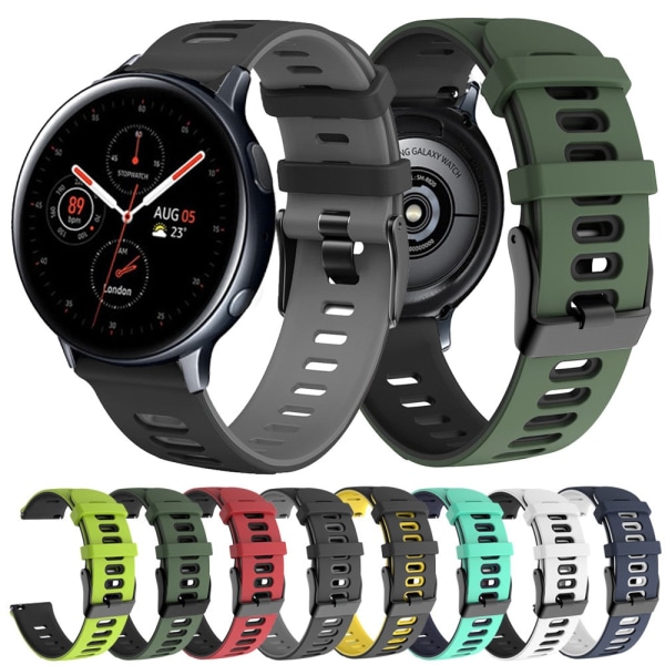 För Samsung Galaxy Watch Active 2 40mm 44mm Armband Sportarmband Silikon Klockarmband Active2 20mm Klockarmband För Huawei GT2 42mm Mint Green