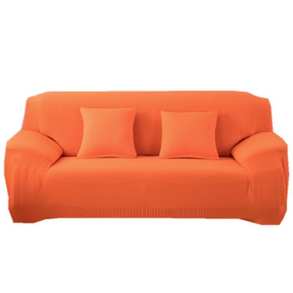 1-4 Sits Fåtöljöverdrag Retro Fåtöljöverdrag Mjukt Sofföverdrag 17 Färger Orange 2 seater