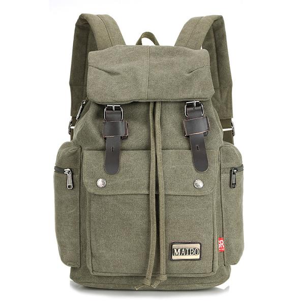 Ryggsäck med stor kapacitet för vandring Army Green