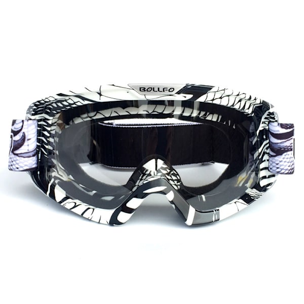 Motorcykelglasögon för körutrustning terrängkörning Vindtäta glasögon Anti-twist glasögon Skidglasögon Serpentine frame transparent sheet 17cm