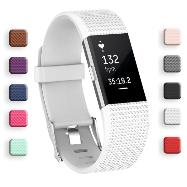 Armband Armband Smart Watch Band Armband Mjukt klockband Byte av Smartwatch Band För Fitbit Charge 2 White S