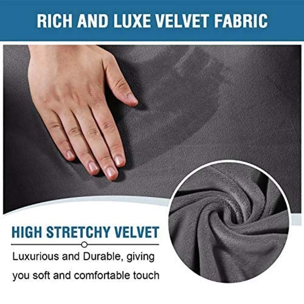 Sammet Fåtöljöverdrag Skydd Elastiskt Allomfattande Massage Soffa Överdrag Öronlappsfåtölj Soffa Dark Khaki