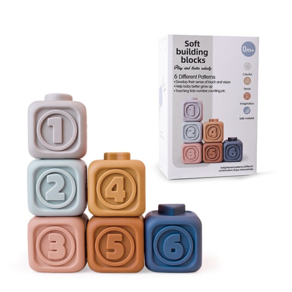 Vauvan palapeli rakennuspalikat kognitiivinen helpotus Neliö Pehmeät rakennuspalikat Jenga vinyyli rakennuspalikat joustavista liimaleluista White Bear Jenga