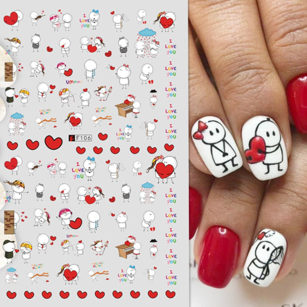 3D Halloween Negledesign Anime Joker Edderkopp Slange Slidere Negleklistremerker Selvklebende Dekaler Jenter Barn Fest Manikyr GLF794 STZ-G040 Gold