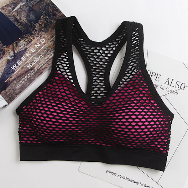 Joogaliivit Verkkokangas Urheiluliivit Avoimet Pehmustetut Juoksuliivit Naisille Black Free Size