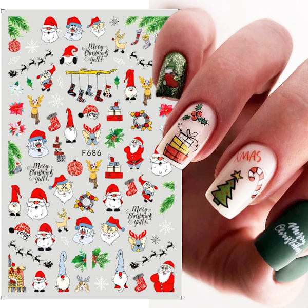 Söta Tecknade Dödskalle Nagelstickers Läskig Halloween Dekoration Spöke Fladdermus Ond Pumpa Sliders För Manikyr Blod Nageldekaler GLF886 F686
