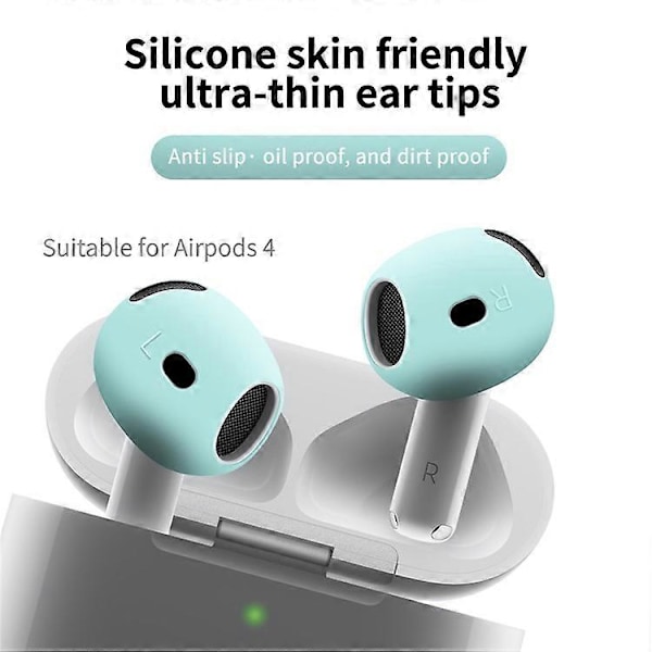 Kompatibel med AirPods 4 ørepropper Anti-skli silikondeksel Bluetooth-øretelefoner Øremuffer Ørepropper Transparent