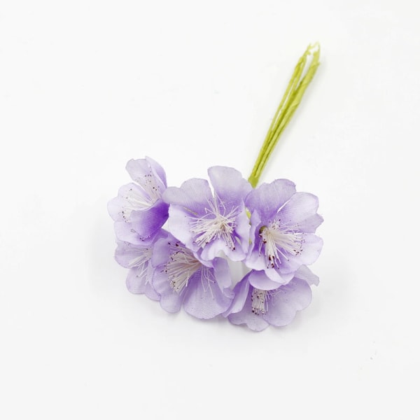 Kunstig Blomst Silke Kirsebær Kunstig Plante Bukett For Bryllup Hjem Dekor DIY Gaveeske Krans Nyttår Krans Dør Light Blue
