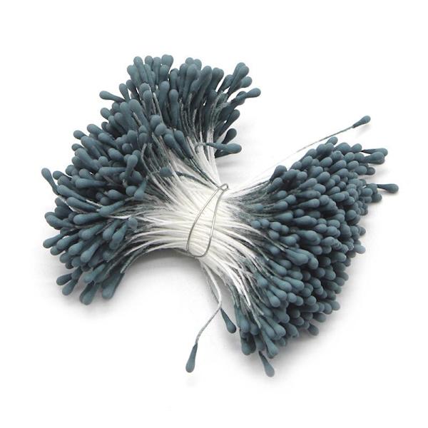 Håndværk 144/420/600/1000 stk./parti Blomster Støvdragere 2 mm DIY Kunstige Blomster Krans til Bryllupsfest Hjemmeindretning D0401 C17 Dark blue 420pcs