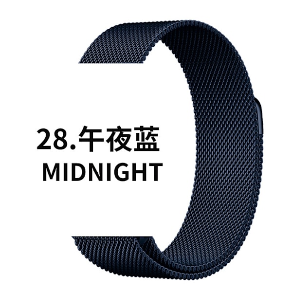 Klockarmband för Apple Watch iWatch för 1-9 38/40/41mm 10:e generationen 42mm 8. Midnattsblå