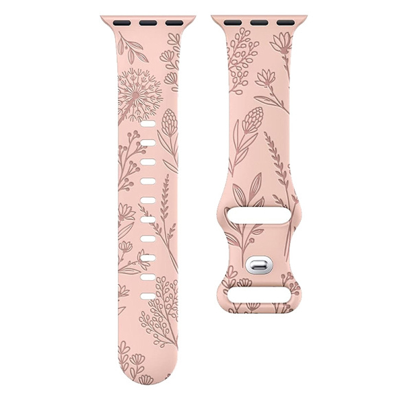 Klockarmband för Apple Watch iWatch 42/44/45/49mm Stor Maskros Rosa