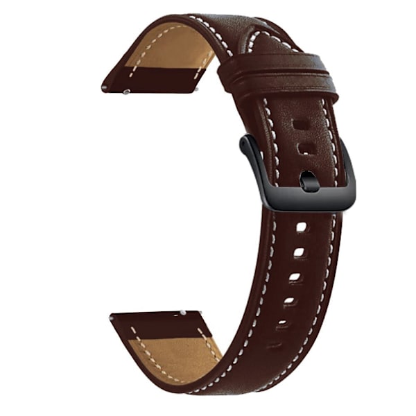 Til Samsung Galaxy Watch 3 45mm Rem Ægte Læderrem 22mm Urrem Armbånd Uremme Armbånd Til Galaxy Watch 46mm Brown-Black 22mm