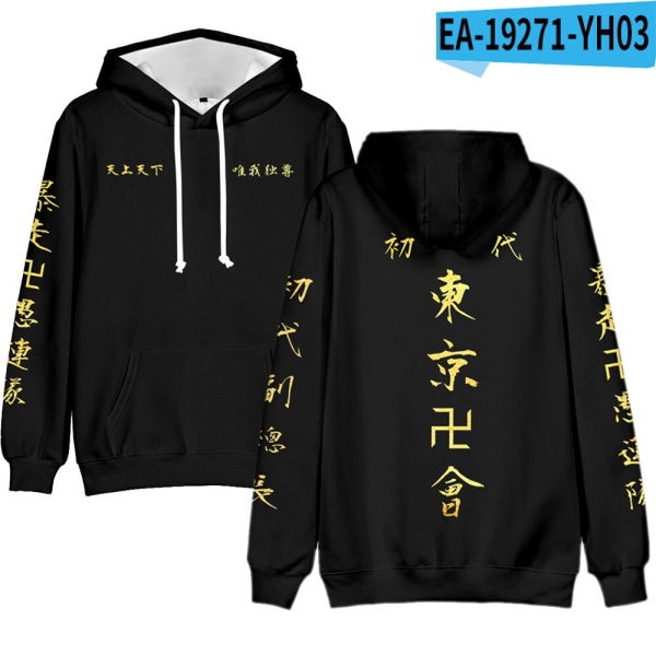 Anime Tokyo Avengers Cosplay T-paita Draken Manji Gang -viitta kesään Haori Kimono Tee Miesten lyhythihainen 15 M