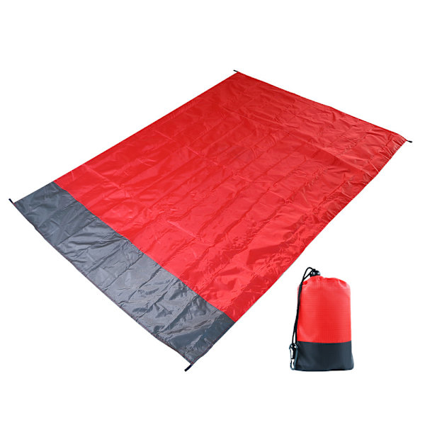 Strandtæppe Sandtæt Strandmåtte Strandlagen Vandtæt Sandmåtte med Pløkker Letvægtsmåtte til Picnic Camping DP SET 210cmX200cm