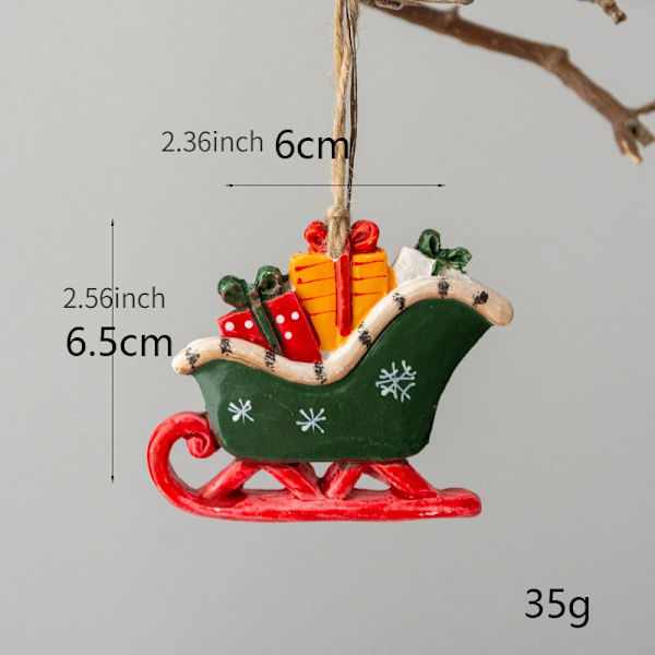 1 st Julnötknäppare Hängen Harts Docka Hängande Ornament Julgran Nötknäppare Soldat för Julfestdekorationer GJ51-4