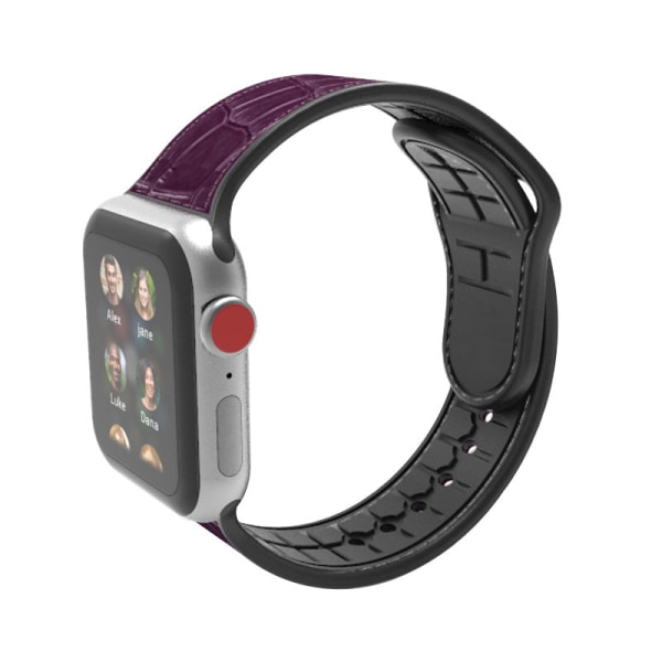 Watch för Apple Watch och Apple Watch Single buckle crocodile skin purple Suitable for 42/44mm