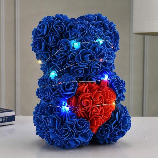 Julklapp Rosbjörn PE Skum Konstgjord Blomma Flicka Alla Hjärtans Dag Present Färgstarka Ljus Kärlek Rosbjörn Red Heart Champagne bear 40cm high
