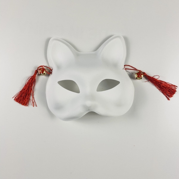 Japansk Maske Halvt Ansigt Håndmalet Katte Rævemaske Anime Demon Slayer Maskerade Halloween Festival Cosplay Rekvisit 25