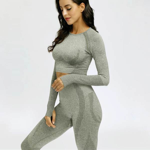 Yoga Set Träningsset Dam Sportkläder Fitnesskläder För Kvinnor 5Pcs-grey M