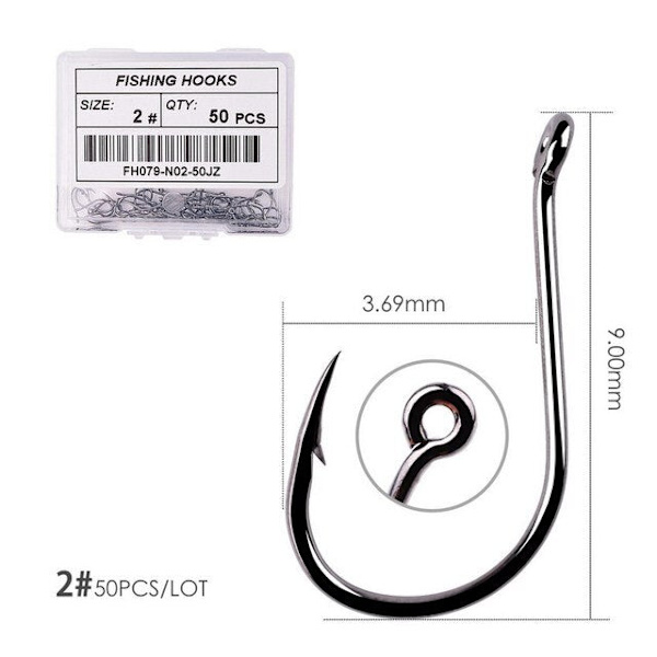 Fishhook 50 st / 20 st / Ask Cirkelkrok Karp Öglad Fiskekrok Storlek 2-22# Ringöga Japan Fiskekrokar Enkel Jigg Fiskekrok Fiskeutrustning Size 2 - 50pc