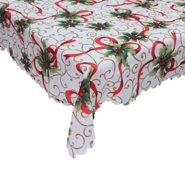 Glædelig Jul Rektangulær Printet Stof Fest Picnic Dug 150*180cm Like the picture 1