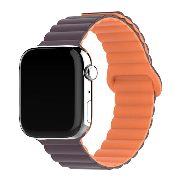 Kellon ranneke Apple Watch iWatch 38/40/41mmS10 42mm Marjanpunainen oranssilla