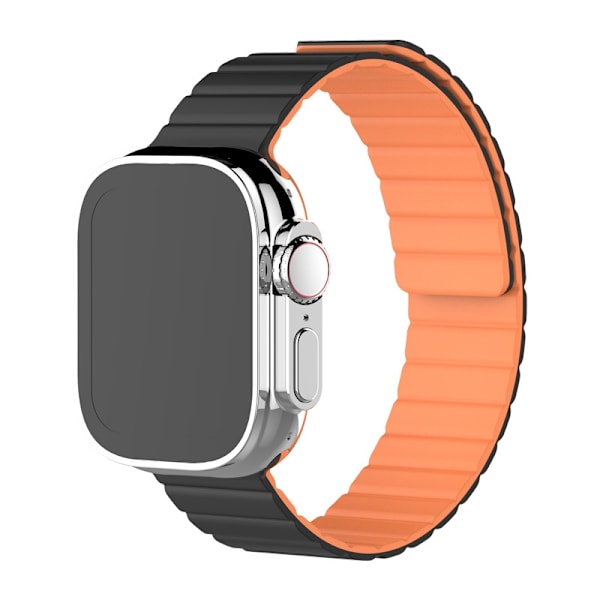 Urrem til Apple Watch iWatch til S10-42mm 38/40/41mm sort med orange