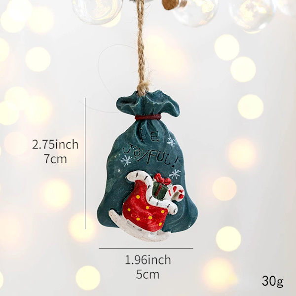 1 st Julnötknäppare Hängen Harts Docka Hängande Ornament Julgran Nötknäppare Soldat för Julfestdekorationer GJ93-C