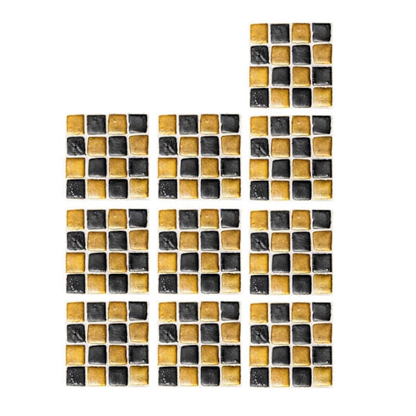 10 kpl Mosaiikkilaattatarroja Itsekiinnittyvä Neliö 3D Tiiliseinäpaperi Keittiön Kylpyhuoneen Sisustukseen