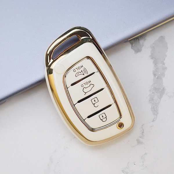 4 Knap Blød TPU Skal Fob Til Hyundai Ix35 Ix45 I10 I30 I40 Tucson Santa Fe Rena Sonata Elantra Creta Bil Smart Nøgle Etui Cover black key cover