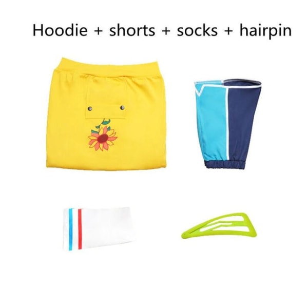 Wonder Egg Priority Ohto Ai Cosplay Kostymer Hoodie Pullover Gul Sweatshirt Shorts Peruk Väska Strumpor style3 M