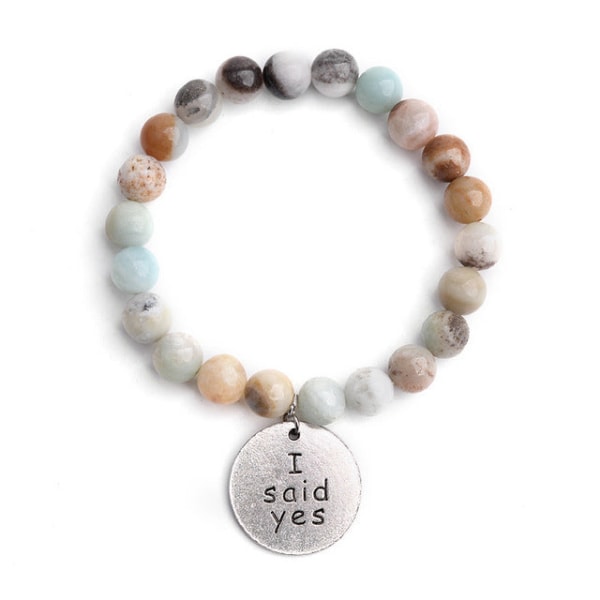 Mode Armbånd til Kvinder Matte Frosted Amazonit Perler med Lotus OM Buddha Charm Yoga Armbånd 108 Mala Halskæde Dropshipping style C