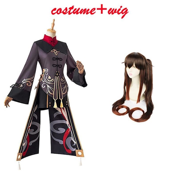 Cosplay-asut peliin Genshin Impact, cosplay-peruukki, hattu, takki, asusteet, puku, joulu-, Halloween-asut naisille wig L