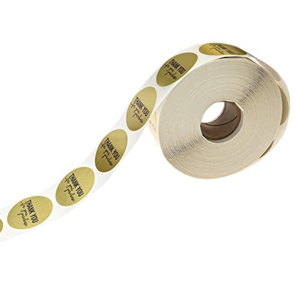 500 st Runda Etiketter Handgjorda Kraftpapper Förpackningsetikett för Godis Dragee Påse Presentförpackning Packpåse Bröllop Tack Etiketter 46-kraft blank