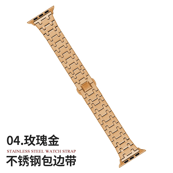 Klockarmband för Apple Watch iWatch för 38-40-41mm Roséguld