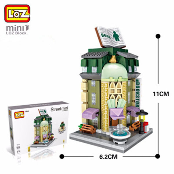 LOZ Byggeklodser Bybillede Scene Kaffebar Butik Arkitektur Samlelegetøj Julegave til Børn Voksne 1621