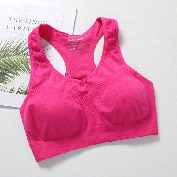 Yoga BH Topp Push Up Fitness Underkläder Sporttoppar För Kvinnor Red M